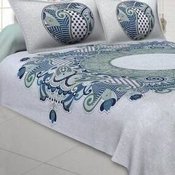240 TC Printed Double Bedsheet with Pillow Covers-image-73