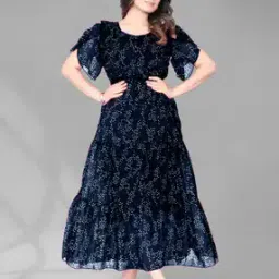 Women Floral Fit and Flare Dress-image-30