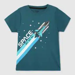 Boys Typographic Print Crew-Neck T-Shirt-image-78