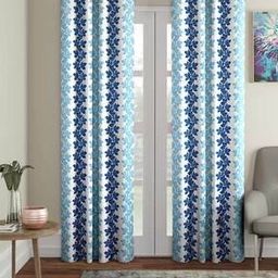 Set of 2 Leaf Print Door Curtains-image-17