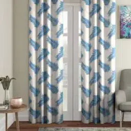 Set of 2 Leaf Print Door Curtains-image-37