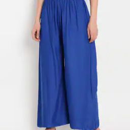 Flared Palazzos with Elasticated Waistband-picture-23