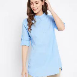 Cotton Tunic with Roll-Up Sleeves-image-32