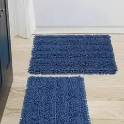Set of 2 Shaggy Rectangle Bath Mats-1