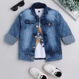 Graphic Print T-Shirt & Jacket with Flap Pockets-picture-32