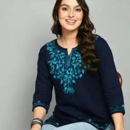 Women Embroidered Regular Fit Top-image-3