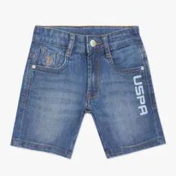 Boys Heavily Washed Regular Fit Denim Shorts-picture-25