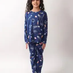 Girls Printed T-Shirt & Pyjamas Set-image-24