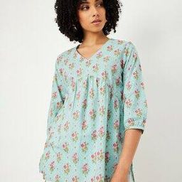Women Floral Print A-line Kurti-image-25