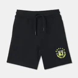 Boys Typographic Print Regular Fit Shorts-image-67