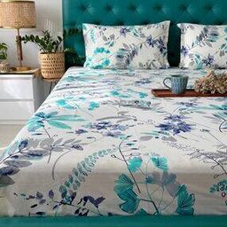 urban space 200 TC Floral Print Single Bedsheet with Pillow Covers-picture-16