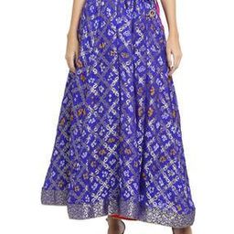 Paisley Print Flared Skirt with Tassels-31