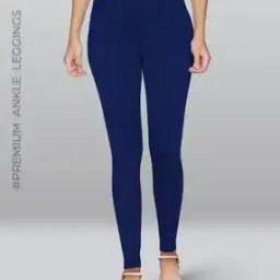 Women Ankle-Length Leggings with Elasticated Waist-image-10