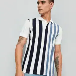 max Men Striped Regular Fit Polo T-Shirt-picture-2