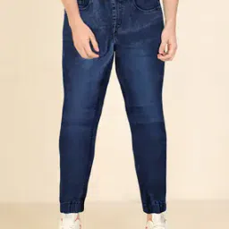 Men Lightly Washed Jogger Jeans-image-59