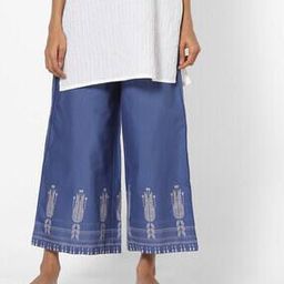 Printed Palazzos with Elasticated Waist-image-92