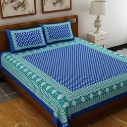 Floral Print Double Bedsheet with 2 Pillow Covers-31
