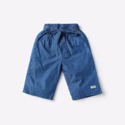 Textured Flat-Front Shorts with Belt-image-91