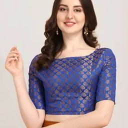 Blouse Self-design Back Open Blouse-image-95