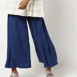 Mid-Rise Palazzos with Semi-Elasticated Waist-image-44