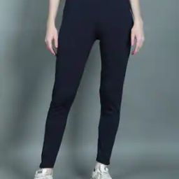 Women Fitted Track Pants with Elasticated Waistband-image-75
