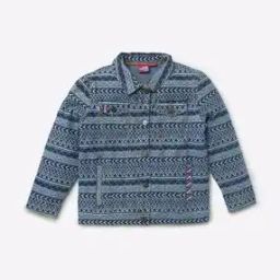Aztec Print Jacket with Flap Pockets-image-43