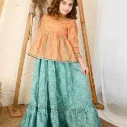 Ethnic Print Lehenga Choli Set-image-11