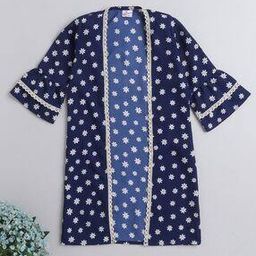 Girls Floral Print Front-Open Shrug-picture-35