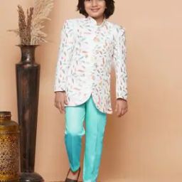 Boys Printed Kurta Pyjamas Set-picture-0