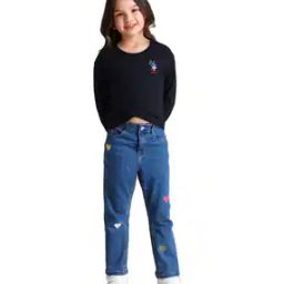 Girls Graphic Print Regular Fit Round-Neck T-Shirt-image-33
