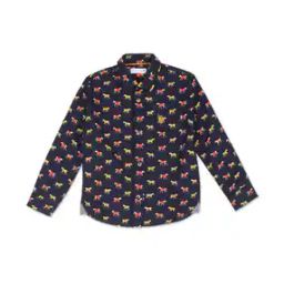 Graphic Print Relaxed Fit Shirt with Patch Pocket-picture-16