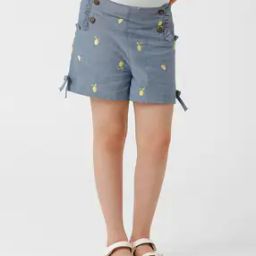 Embroidered Flat-Front Shorts-picture-25