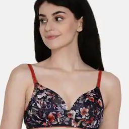 Floral Print Non-Wired T-Shirt Bra-picture-31