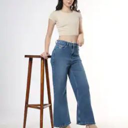 Men Lightly Washed Wide-Leg Jeans-image-21