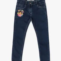 Girls Dora Print Mid-Wash Slim Fit Jeans-image-95