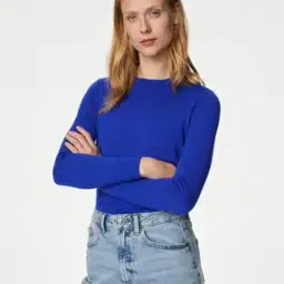 Crew-Neck Jumper with Ribbed Hem-image-18