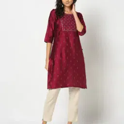 Women Embroidered Straight Kurta-85