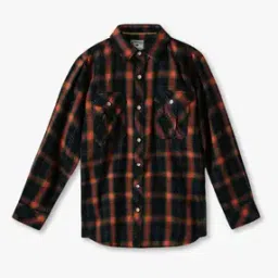 Boys Checked Slim Fit Cotton Shirt with Flap Pockets-image-27