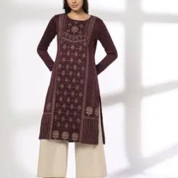 avaasa mix n' match Women Floral Print Straight Kurta-picture-12