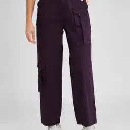 spykar Women Relaxed Fit Cargo Pants-picture-42
