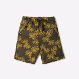 Printed Shorts with Elasticated Drawstring Waist-image-65