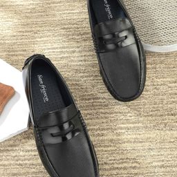San Frissco Men Black Driving Shoes-image-21