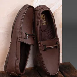 FRANKROMELLO Men Textured Lightweight Horsebit Loafers-picture-29