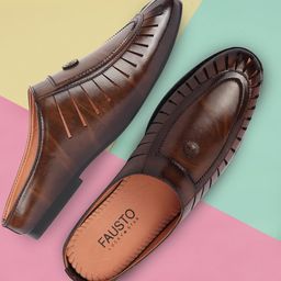 FAUSTO Boys Textured Comfort Insole Lightweight Mules-image-42