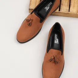 The Indian Garage Co Men Suede Tassel Loafers-33