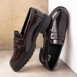 Styli Men Faux Leather Chunky Loafers-image-52