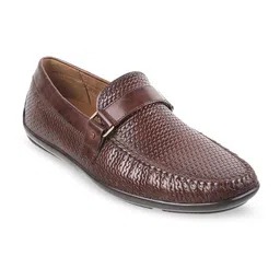 Mochi Men Textured Leather Penny Driving Shoes-image-68
