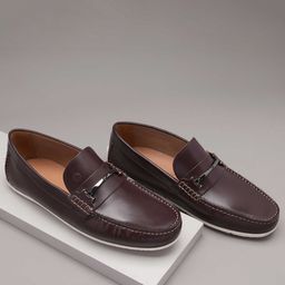 Ruosh Men Colourblocked Leather Loafers-image-55