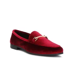 London Rag Women Velvet Horsebit Loafers-26