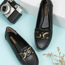 Flat n Heels Women Comfort Insole Horsebit Loafers-96